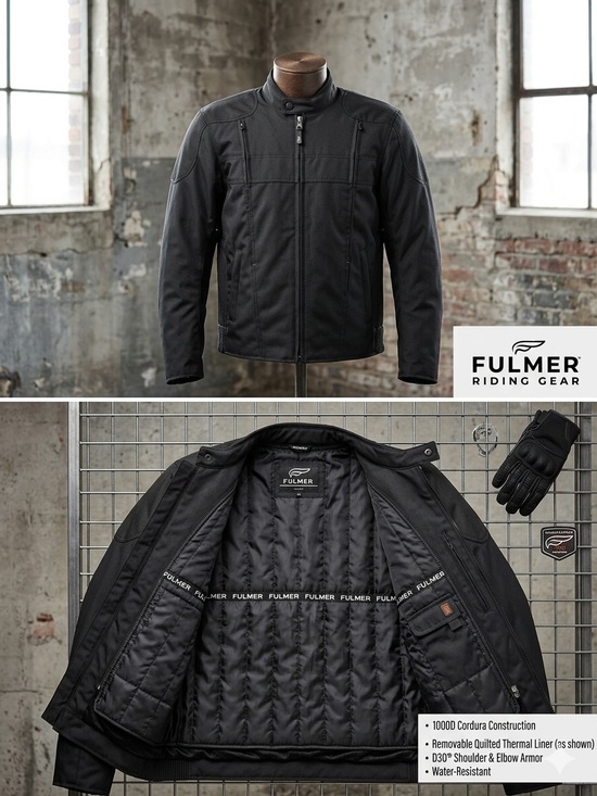 Fulmer Other - Fulmer Men's Black Performance Riding Jacket with Quilted Liner